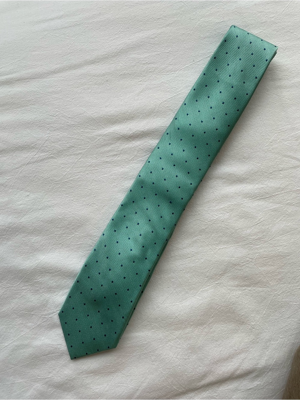 Nautica Men's Silk Tie in Teal with Dots